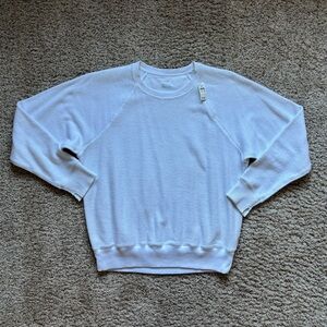 Aerie Textured Vintage Crew Sweatshirt Women’s size S Bright White